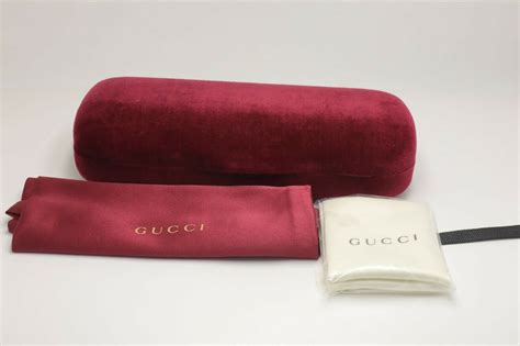 gucci red velvet glasses case